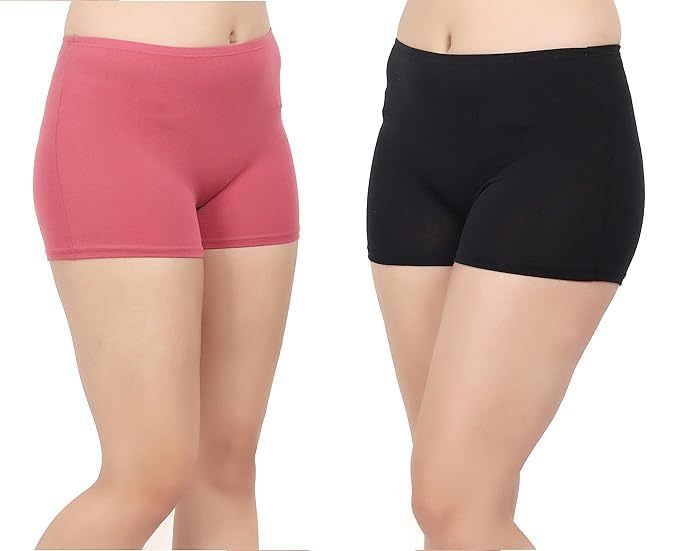Women's Cotton Blend Regular Boy Shorts (Pack of 2)-image-41