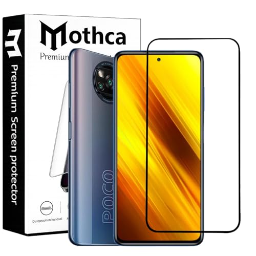 Image of Mothca Military-Grade Tempered Glass for Poco F3 / F3 GT / F4 / F4 GT / X3 / X3 Pro / X4 Pro with Edge to Edge Coverage - Case Friendly, Anti-Scratch & Bubble-Free Installation Kit