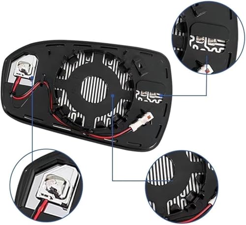 Miroir de remplacement angle mort pour rétroviseur droit Fusion
