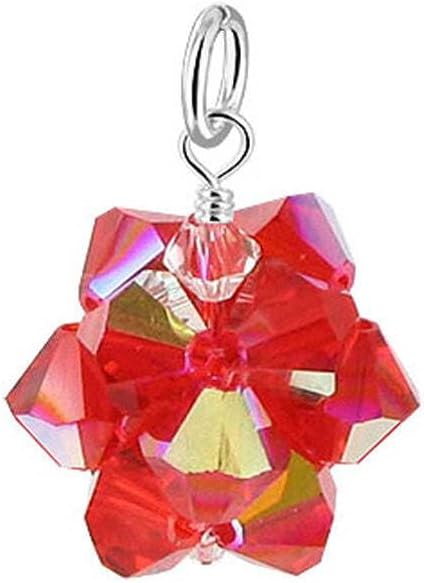 Gem Avenue .925 Sterling Silver Bicone Crystal Pendant