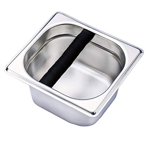 Contenitore Per Caffè Espresso - Knock Box Acciaio Inox Con Asta Silicone