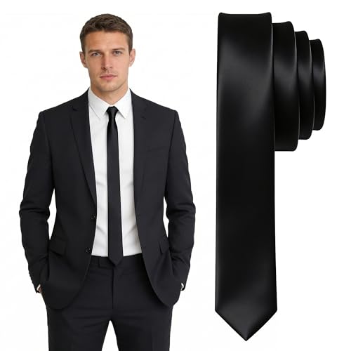 Image of Skinny Tie Men Women 2 inch (5CM) Slim Necktie Solid Thin Ties Formal