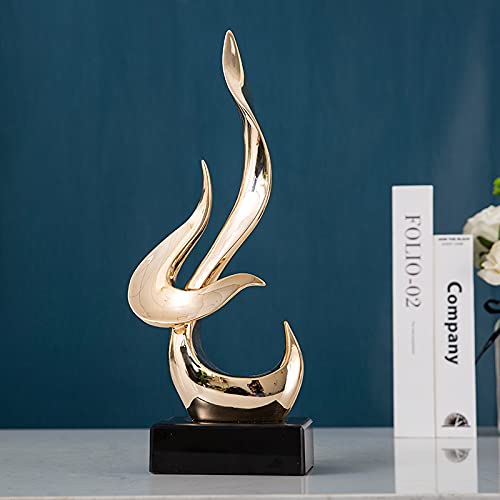 Amazon.co.jp: ZXCTD めっき樹脂のねじれ形の彫刻黒い大理石のベースの