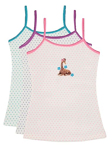 Image of BODYCARE Kids Girl's Regular Fit Vest | 100% Cotton| Skin Friendly | Lightweight | Sleeveless Design | Pack of 3 Print
