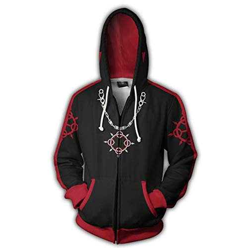 ZZBM Kingdom Hearts Unisex Hombre Sudadera con Capucha de Impresión Sudadera con Cremallera (3,EU...