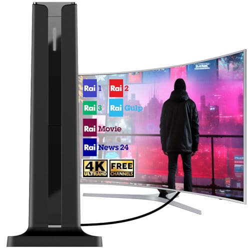 Supporta Segnale Ultra HD fino a 8K: La nostra antenna è pronta per il futuro! Supporta contenuti ad altissima definizione fino a 8K, oltre a 4K e 1080P, permettendoti di godere dei tuoi programmi, sport e film preferiti con immagini nitide e dettagli straordinari.