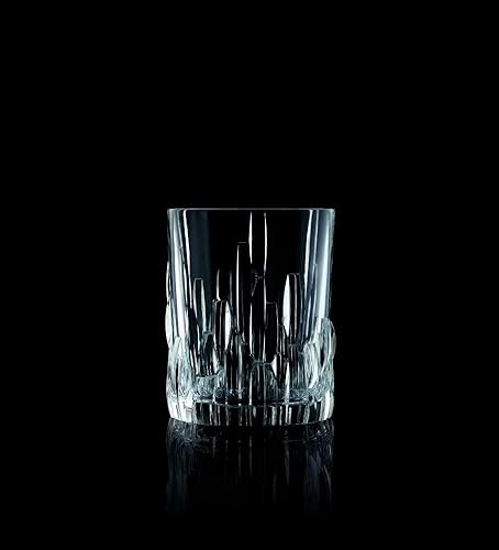 Miniatura 5 de Nachtmann Juego de 4 vasos de whisky de la serie Shu Fa, cristal transparente, de 4 pulgadas, vaso para whisky, cóctel, licor o bourbon, 11 onzas,