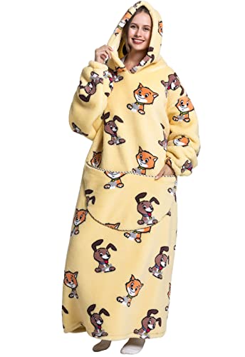 Sixyotie Manta de gran tamaño con capucha para adultos y hombres, gruesa y cálida con capucha gigante con bolsillo, Modelo P1, talla única Cover