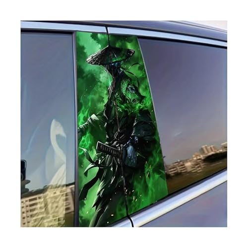 Autocollant pilier B de voiture film brillant protection noir | 2 pièces