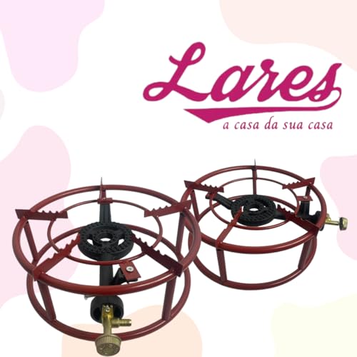 Fogão Semi Industrial 1 Boca Alta Pressão Redondo Vermelho Camping