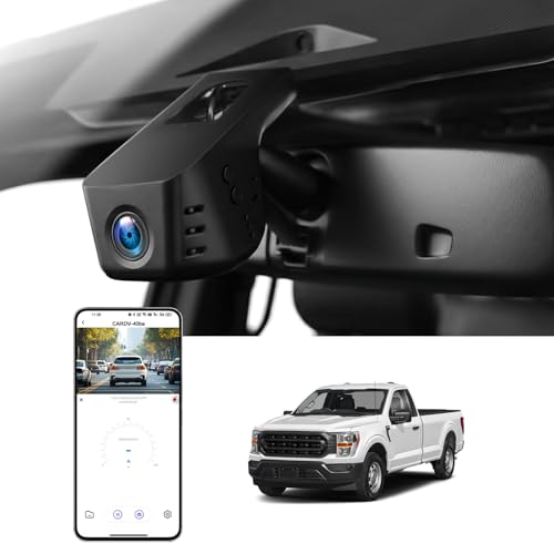 CAMECHO 4K Dash Cam Front Dash Camera for Ford F150 F250 2021-2025 Raptor XL XLT Limited Platinum, Built-in WiFi, OEM Look, Dashcam with Night Vision, UHD 2160P Video, Loop Recording, G-Sensor