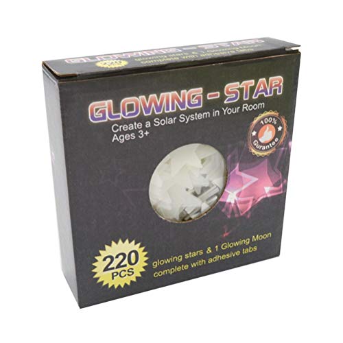 220 peças adesivo 3D céu estrelado luminoso mural decoração para crianças e decoração de casa para q