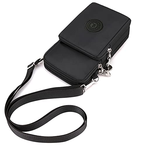 Image of LassZone Cellphone Purse Women Cellphone Crossbody Purse Phone Crossbody Bag Waterproof Nylon Wallet Wristlet Shoulder Bag