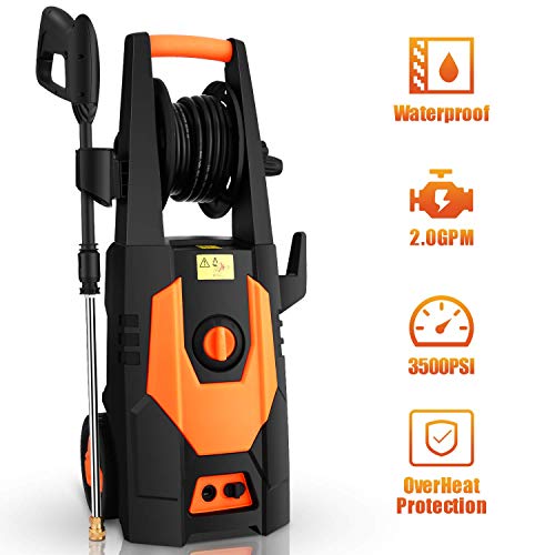 mrliance 3500PSI Electric Pressure Washer 2.0GPM Power Washer 1800W High Pressure Washer Cleaner