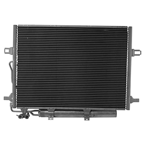 Image of TRQ A /C Condenser & Receiver Drier Assembly for 03-09 Mercedes-Benz E320 03-06 E500 03-06 E55 AMG 06 CLS500 06-11 E350 07-10 E550 07-10 E63 AMG 07-11 CLS550