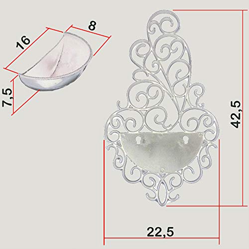 Kit 5 Vasos Arandela Plástico Plantas Colonial Suspenso Decorativo Horta Enfeite Jardim Cor: Branca