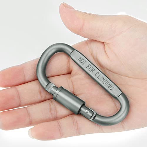 Jawflew Carabiner Clip, Aluminum DRing Locking Carabiner, Heavy Duty