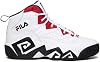 Tenis Fila MB para Hombre, Talla 10, Color: Blanco/Negro/Fila Rojo-Blanco 2
