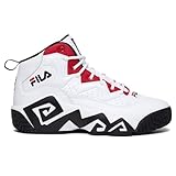 Fila MB Mens Shoes Size 10, Color: White/Black/Fila Red-White