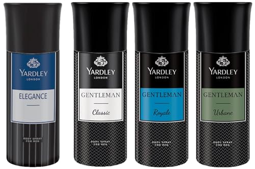 Yardley London Gentleman Range Deo Body Spray Tripack & London Elegance Body Spray For Men Combo, 1 Count