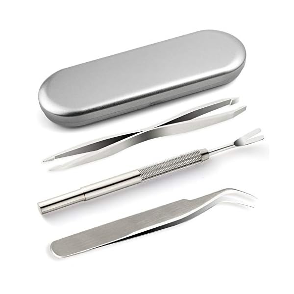 FEPITO 4 Pcs Stainless Steel Tick Remover Tool Set Pet Dogs Cats Ticks Remover Kit Including 1 PCS Tick Removal Tweezers 1 PCS Sharp Rake and 1 PCS Two Clips FEPITO 4 Pcs Stainless Steel Tick Remover Tool Set Pet Dogs Cats Ticks Remover Kit Including 1 PCS Tick Removal Tweezers 1 PCS Sharp Rake and 1 PCS Two Clips