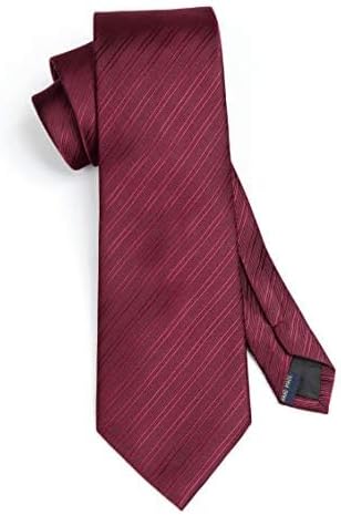 HISDERN Mens Ties Striped Ties for Men Formal Tie and Pocket Square Set Necktie for Wedding Business Graduation - Image 5