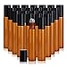 24PCS 10ML Flacons Roll-on en Verre Ambré Flacon Roller Rechargeable, Pot Porte-Récipient Pot avec Bouchons Roll-On Noirs et Billes Roller en Acier Inoxydable, pour Parfums aux Huiles Essentielles