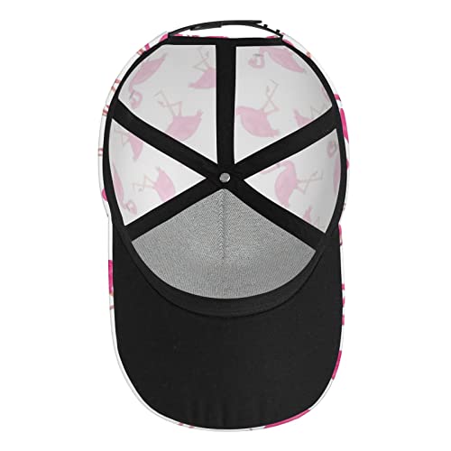 Pink Flamingo Washed Baseball Cap Adjustable Twill Bulk Low Profile Classic Dad Hat For Men/Women #TOP6