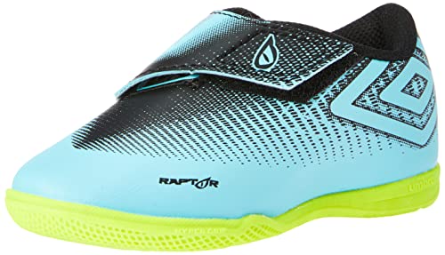 Chuteira Umbro Raptor 2.2 Kids, Criança-Unissex, Azul/Preto/Limão, 26