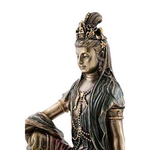 Estatua Quan Yin de Bronce Fundido a 5 Pulgadas miniatura 5