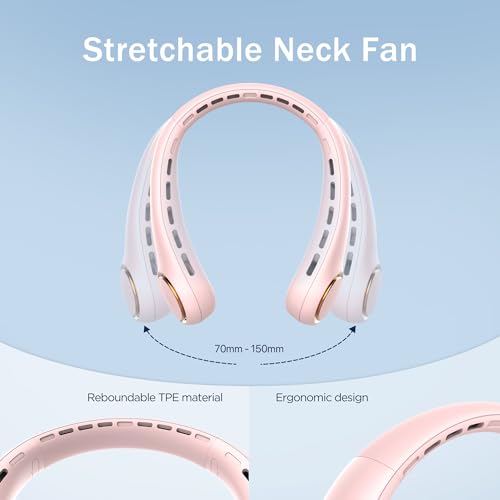 Ventilador de cuello con 64 luces frías regulable y portátil de alta autonomía 7