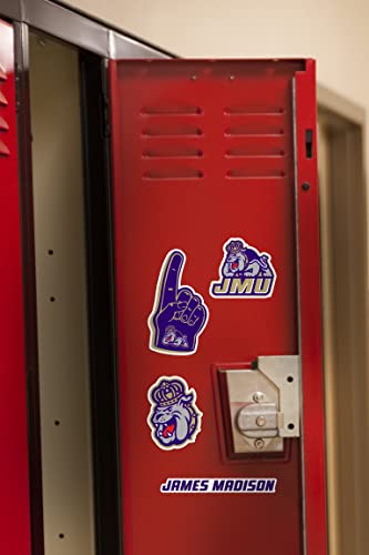 Image of James Madison University 8ct Vinyl Large Deluxe Stickers Variety Pack - Laptop, Water Bottle, Scrapbooking, Tablet, Skateboard, Indoor /Outdoor - Set of 8