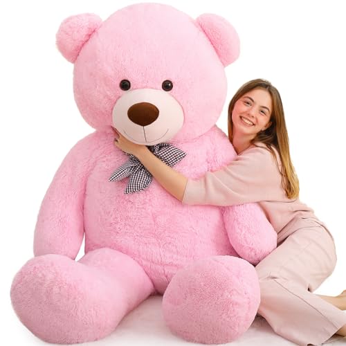 Image of MaoGoLan Giant Teddy Bear 6 Feet Tall, Pink Human Size Big Teddy Bear Stuffed Animal for Boyfriend,Girlfriend,Wife on Valentines,Christmas,Birthday