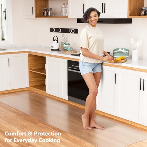 Clear Runner Rug 3\'x10\' for Hallway – Non Slip Waterproof Vinyl Carpet Protector, Plastic Floor Mat Runner for Kitchen, Entryway, Laundry, Indoor Outdoor High Traffic Areas - Thumbnail 7