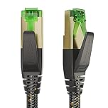 Cat 7 Ethernet Cable with ultra-secure triple shielding, internet & LAN cord, Nylon braided – 3m (Break-proof network cable, 10Gbit/s for maximum fibre optic speed, RJ45 plug) – CableDirect