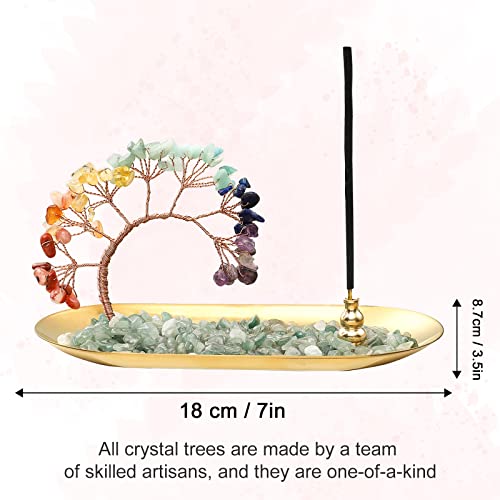 Incense Holder. Crystal Incense Burner Holder. 7 Chakra Crystal Incense Sticks Holder. Incense Trays For Wealth And Luck. Healing Crystals Tree Of Life. Yoga Meditation And Home Decor #TOP6