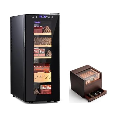 GLENCREAG MNC-4041 250 Counts Electric Humidor Cabinet & FT-2041 85 Counts Classic Humidor Box Cover