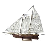 LoveinDIY America's Cup America Sailboat 16' Built Wooden Model Yacht Boat Unassembled