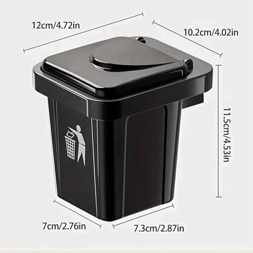 Cenicero de pared de acero inoxidable con tapa en forma de cubo 3 unidades 6