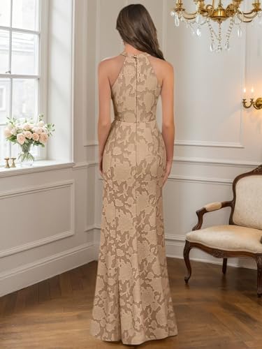 Lace Halter Mother of The Bride Dresses for Women Long Mermaid Formal Evening Gown2