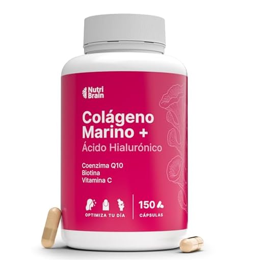 Colágeno Marino Hidrolizado Puro con Ácido Hialurónico, Vitamina C, Coenzima Q10 y Biotina - 150 Cápsulas, 5 Meses - Alta Biodisponibilidad - Péptidos Tipo I - Articulaciones, Piel, Pelo y Uñas