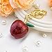 ZACAGO Cherry Bag Charm for Women, Purse Accessory with Cute Fruit Design, Handbag Decoration and Key Chain Resin Gold Red Apple