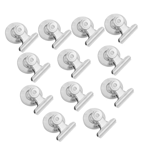 GRIRIW 12個 ラウンド クランプ リマインダー デコレーション マグネット ディスプレイ 付き ホワイトボード 絵 写真 吊り下げ 用 アクセサリ