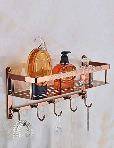 Toallero de baño de bronce estante toallas cesta cosméticos GZ 2