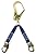 FallTech 8250LTW Rebar Positioning Assembly - Steel Rebar Hook with 25" Gate, 2 Steel Snap Hooks, 2 Layer Jacketed Web, 24" Non-Swivel, Blue