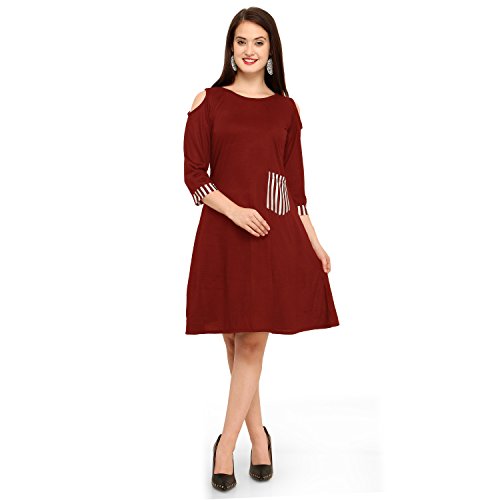 J B Fashion Women's A-Line Knee-Long Dress
