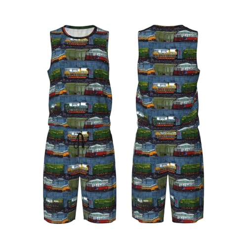 Maillot de basket-ball pour homme gilet sans manches short de sport ensemble 2 pièces