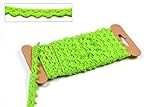 Produktangaben: Creativery 3m Klöppelspitzen 11mm Baumwolle Spitzenborte Spitzenband Häkelborte Farbe maigrün lindgrün