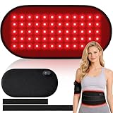 Red Light Therapy Pad for Body, 660nm & 850nm Light Therapy Wrap with Dual Straps, 5-Level Adjustable Heating for Back Waist Shoulder Knee,Portable Red Light Belt(Plug-in Version）