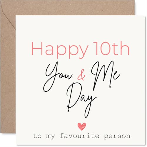 Carte Anniversaire Romantique 10e Année